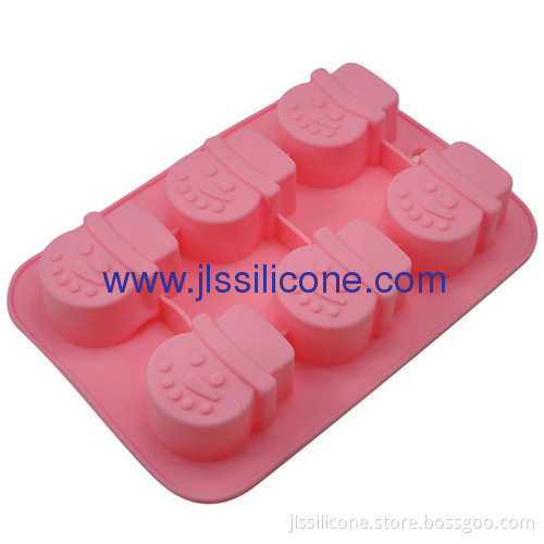 Christmas Snow Man Shaped Silicone Bakeware Cake Molds
